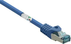Renkforce RF-5043918 RJ45 omrežni kabel\, Patch kabel CAT 6a S/FTP 10.00 m modra z zaščitnim zapornim zatičem\, ognjevaren 1 kos