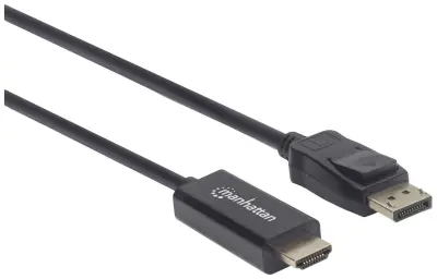 Manhattan DisplayPort / HDMI adapterski kabel DisplayPort  vtič\, HDMI-A  vtič 1.00 m črna 153195  DisplayPort kabel
