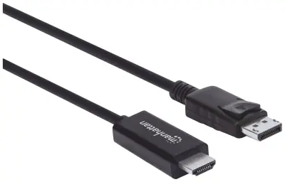 Manhattan DisplayPort / HDMI adapterski kabel DisplayPort  vtič\, HDMI-A  vtič 3.00 m črna 153218  DisplayPort kabel