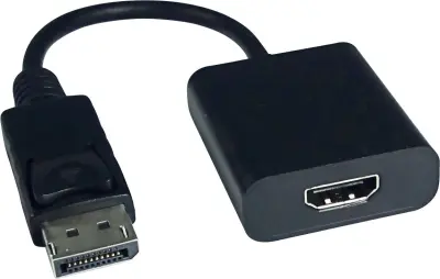 Value DisplayPort / HDMI adapterski kabel DisplayPort  vtič\, HDMI-A  vtičnica 0.15 m črna 12.99.3162  DisplayPort kabel