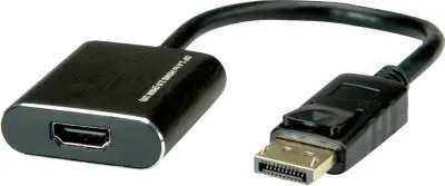 Roline DisplayPort / HDMI adapterski kabel DisplayPort  vtič\, HDMI-A  vtičnica 0.15 m črna 12.03.3164  DisplayPort kabel