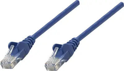 Intellinet 326018 RJ45 omrežni kabel\, Patch kabel CAT 5e U/UTP 20.00 m modra  1 kos