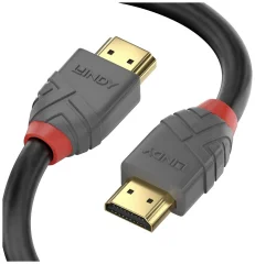 LINDY  priključni kabel HDMI-A  vtič\, HDMI-A  vtič 10.00 m črna\, siva 36967  HDMI kabel