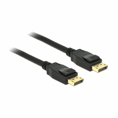 Delock DisplayPort priključni kabel DisplayPort  vtič\, DisplayPort  vtič 1.00 m črna 83805 pozlačeni konektorji DisplayPort kabel