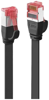 LINDY 47570 RJ45 omrežni kabel\, Patch kabel CAT 6 U/FTP 0.30 m črna  1 kos