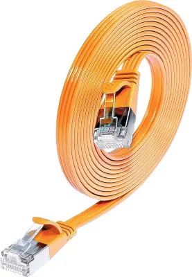 Wirewin 9120064012144 RJ45 omrežni kabel\, Patch kabel CAT 6 U/FTP 0.50 m oranžna  1 kos