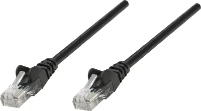 Intellinet 336673 RJ45 omrežni kabel\, Patch kabel cat 5e SF/UTP 7.50 m črna  1 kos