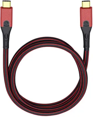 USB 3.0  [1x moški konektor USB-C® - 1x moški konektor USB-C®] 0.50 m rdeča/črna pozlačeni konektorji Oehlbach USB Evolution CC