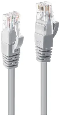 LINDY 48001 RJ45 omrežni kabel\, Patch kabel CAT 6 U/UTP 0.50 m siva  1 kos