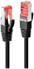 LINDY 47778 RJ45 omrežni kabel\, Patch kabel CAT 6 S/FTP 1.50 m črna  1 kos