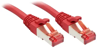 LINDY 47732 RJ45 omrežni kabel\, Patch kabel CAT 6 S/FTP 1.00 m rdeča  1 kos