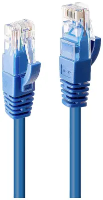 LINDY 48025 RJ45 omrežni kabel\, Patch kabel CAT 6 U/UTP 30.00 m modra  1 kos