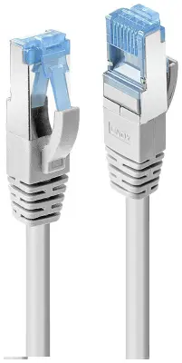 LINDY 47130 RJ45 omrežni kabel\, Patch kabel CAT 6a S/FTP 0.30 m siva  1 kos