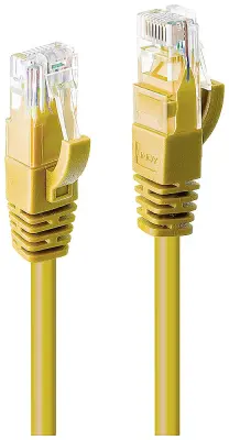 LINDY 48070 RJ45 omrežni kabel\, Patch kabel CAT 6 U/UTP 30.00 m rumena  1 kos