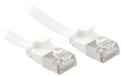 LINDY 47545 RJ45 omrežni kabel\, Patch kabel CAT 6a U/FTP 10.00 m bela  1 kos