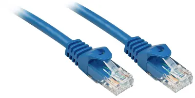 LINDY 48177 RJ45 omrežni kabel\, Patch kabel CAT 6 U/UTP 10.00 m modra  1 kos