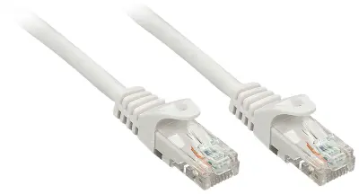 LINDY 48400 RJ45 omrežni kabel\, Patch kabel CAT 5e U/UTP 0.50 m siva  1 kos
