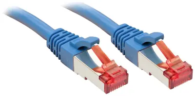 LINDY 47718 RJ45 omrežni kabel\, Patch kabel CAT 6 S/FTP 1.50 m modra  1 kos