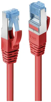 LINDY 47164 RJ45 omrežni kabel\, Patch kabel CAT 6 S/FTP 2.00 m rdeča  1 kos