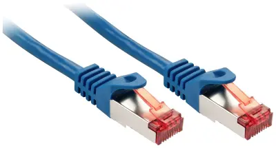 LINDY 47357 RJ45 omrežni kabel\, Patch kabel CAT 6 S/FTP 7.50 m modra  1 kos