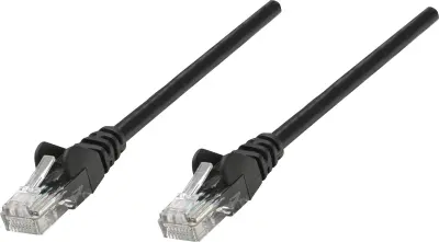 Intellinet 345040 RJ45 omrežni kabel\, Patch kabel CAT 5e U/UTP 20.00 m črna  1 kos