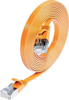 Wirewin 9120064012052 RJ45 omrežni kabel\, Patch kabel CAT 6a U/FTP 0.25 m oranžna  1 kos