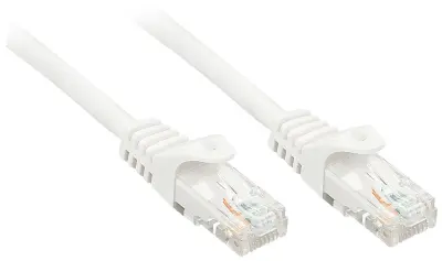LINDY 48206 RJ45 omrežni kabel\, Patch kabel CAT 6 U/UTP 7.50 m bela  1 kos