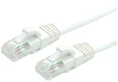 Value 21.99.1471 RJ45 omrežni kabel\, Patch kabel CAT 6a U/UTP 1.00 m bela  1 kos