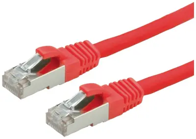 Value 21.99.1261 RJ45 omrežni kabel\, Patch kabel CAT 6 S/FTP 5.00 m rdeča  1 kos