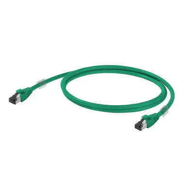 Weidmüller 1251590005 RJ45 omrežni kabel\, Patch kabel CAT 6a S/FTP 0.50 m zelena  1 kos