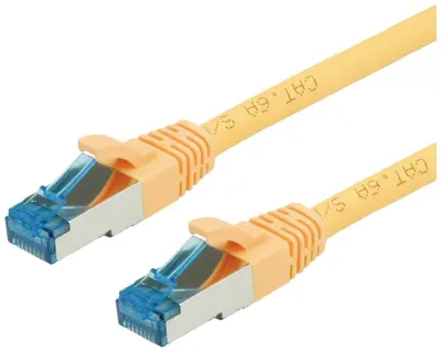 Value 21.99.1933 RJ45 omrežni kabel\, Patch kabel CAT 6a S/FTP 3.00 m rumena  1 kos