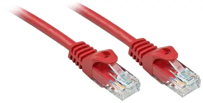 LINDY 48185 RJ45 omrežni kabel\, Patch kabel CAT 6 U/UTP 5.00 m rdeča  1 kos