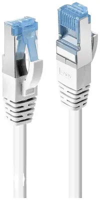 LINDY 47198 RJ45 omrežni kabel\, Patch kabel CAT 6 S/FTP 10.00 m bela  1 kos