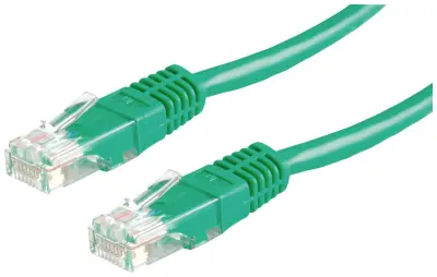 Value 21.99.1523 RJ45 omrežni kabel\, Patch kabel CAT 6 U/UTP 0.50 m zelena  1 kos
