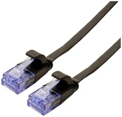 Value 21.99.0823 RJ45 omrežni kabel\, Patch kabel cat 6a U/UTP 3.00 m črna  1 kos