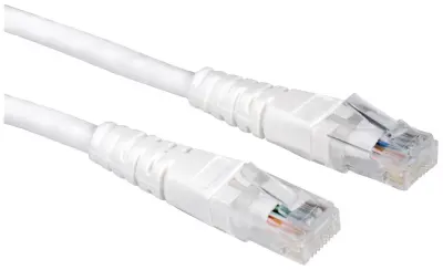 Value 21.99.1576 RJ45 omrežni kabel\, Patch kabel CAT 6 U/UTP 7.00 m bela  1 kos