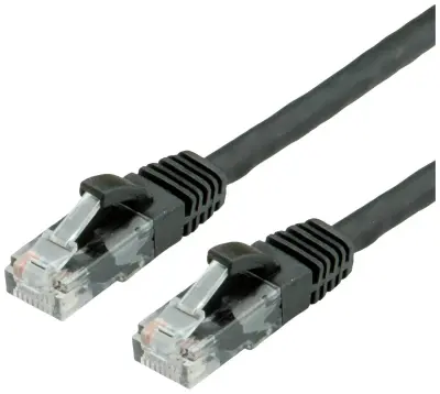 Value 21.99.1461 RJ45 omrežni kabel\, Patch kabel CAT 6a U/UTP 1.00 m črna  1 kos
