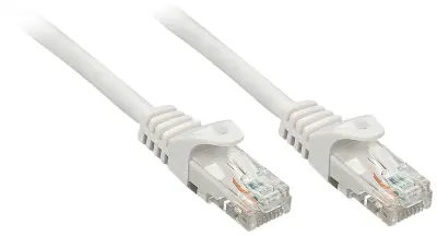 LINDY 48401 RJ45 omrežni kabel\, Patch kabel CAT 5e U/UTP 1.00 m siva  1 kos