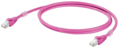 Weidmüller 1201270005 RJ45 omrežni kabel\, Patch kabel CAT 6a S/FTP 0.50 m magenta  1 kos