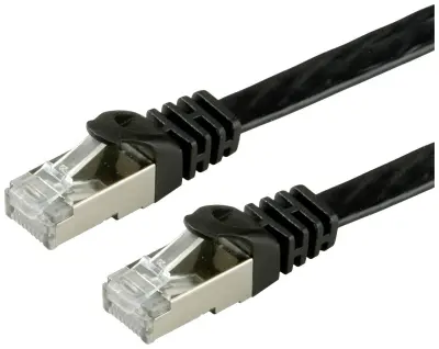 Value 21.99.0975 RJ45 omrežni kabel\, Patch kabel CAT 6 F/UTP 5.00 m črna  1 kos