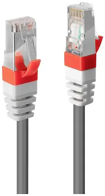 LINDY 45350 RJ45 omrežni kabel\, Patch kabel CAT 6a SF/UTP 0.30 m siva  1 kos