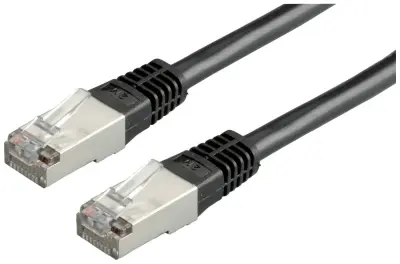 Value 21.99.1325 RJ45 omrežni kabel\, Patch kabel CAT 6 S/FTP 0.50 m črna  1 kos