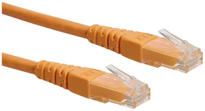 Roline 21.15.1527 RJ45 omrežni kabel\, Patch kabel CAT 6 U/UTP 0.50 m oranžna  1 kos
