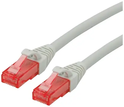 Roline 21.15.2509 RJ45 omrežni kabel\, Patch kabel cat 6 U/UTP 20.00 m siva  1 kos