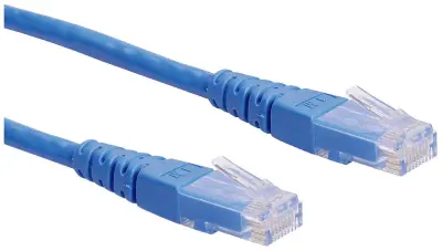 Roline 21.15.1514 RJ45 omrežni kabel\, Patch kabel CAT 6 U/UTP 0.30 m modra  1 kos