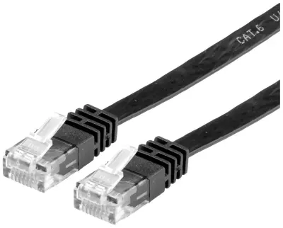 Value 21.99.0963 RJ45 omrežni kabel\, Patch kabel CAT 6 U/UTP 3.00 m črna  1 kos