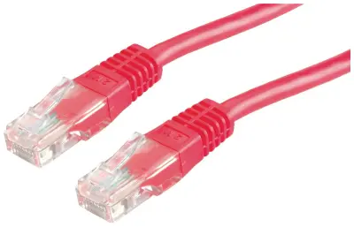 Value 21.99.0951 RJ45 omrežni kabel\, Patch kabel CAT 6 U/UTP 1.50 m rdeča  1 kos