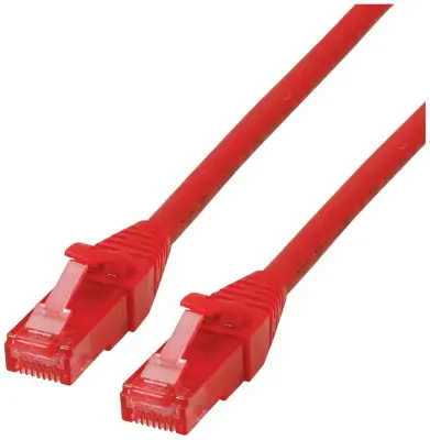 Roline 21.15.2513 RJ45 omrežni kabel\, Patch kabel CAT 6 U/UTP 3.00 m rdeča  1 kos