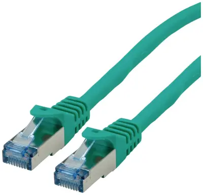 Roline 21.15.2837 RJ45 omrežni kabel\, Patch kabel CAT 6a S/FTP 10.00 m zelena  1 kos