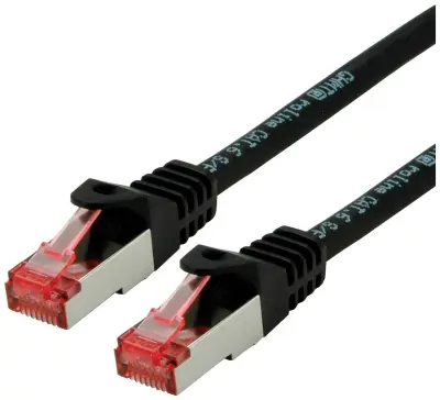 Roline 21.15.2655 RJ45 omrežni kabel\, Patch kabel CAT 6 S/FTP 5.00 m črna  1 kos